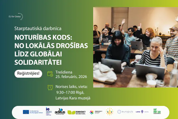 Aicinām piedalīties starptautiskā darbnīcā par noturību!